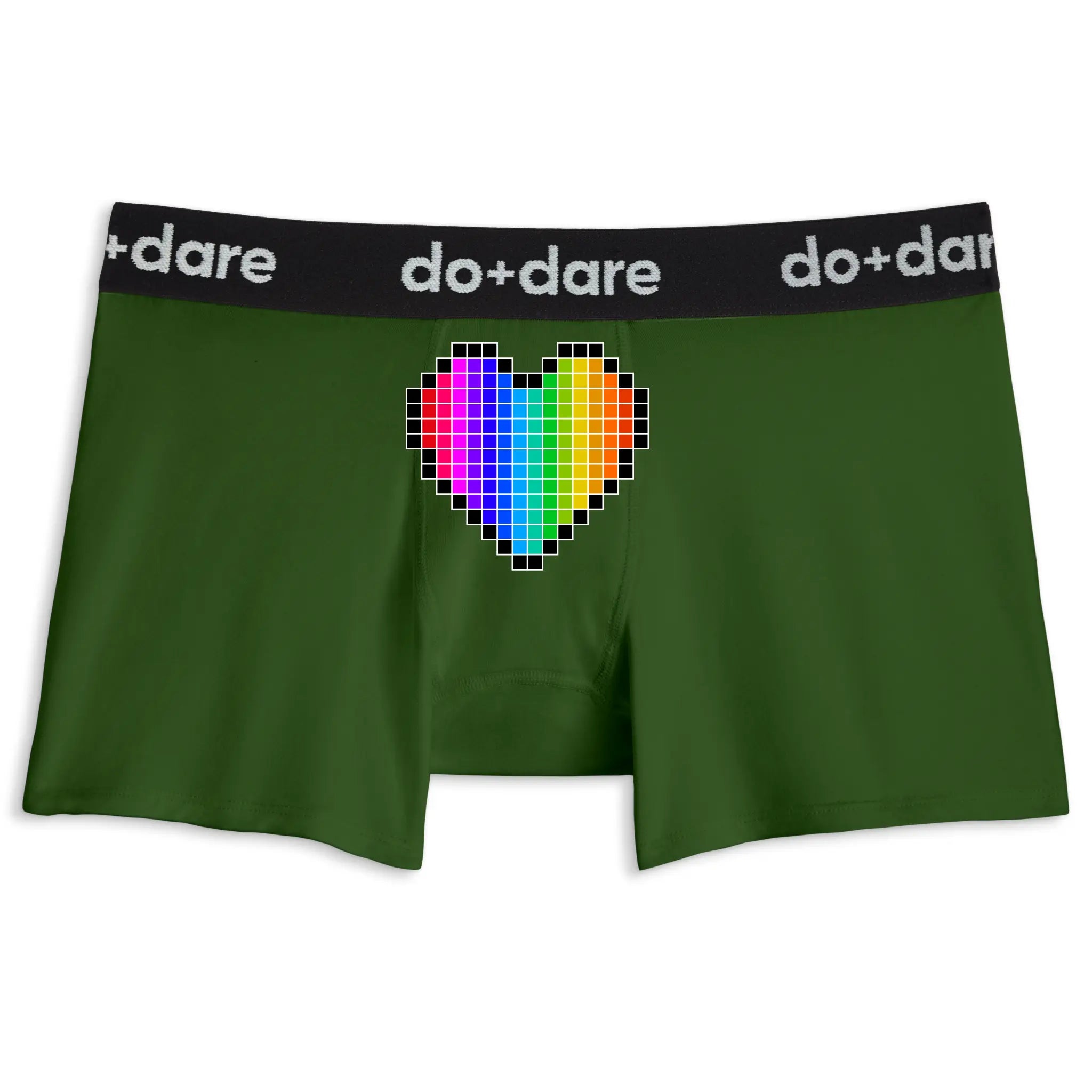 Pixel Rainbow Heart | Boxer Briefs