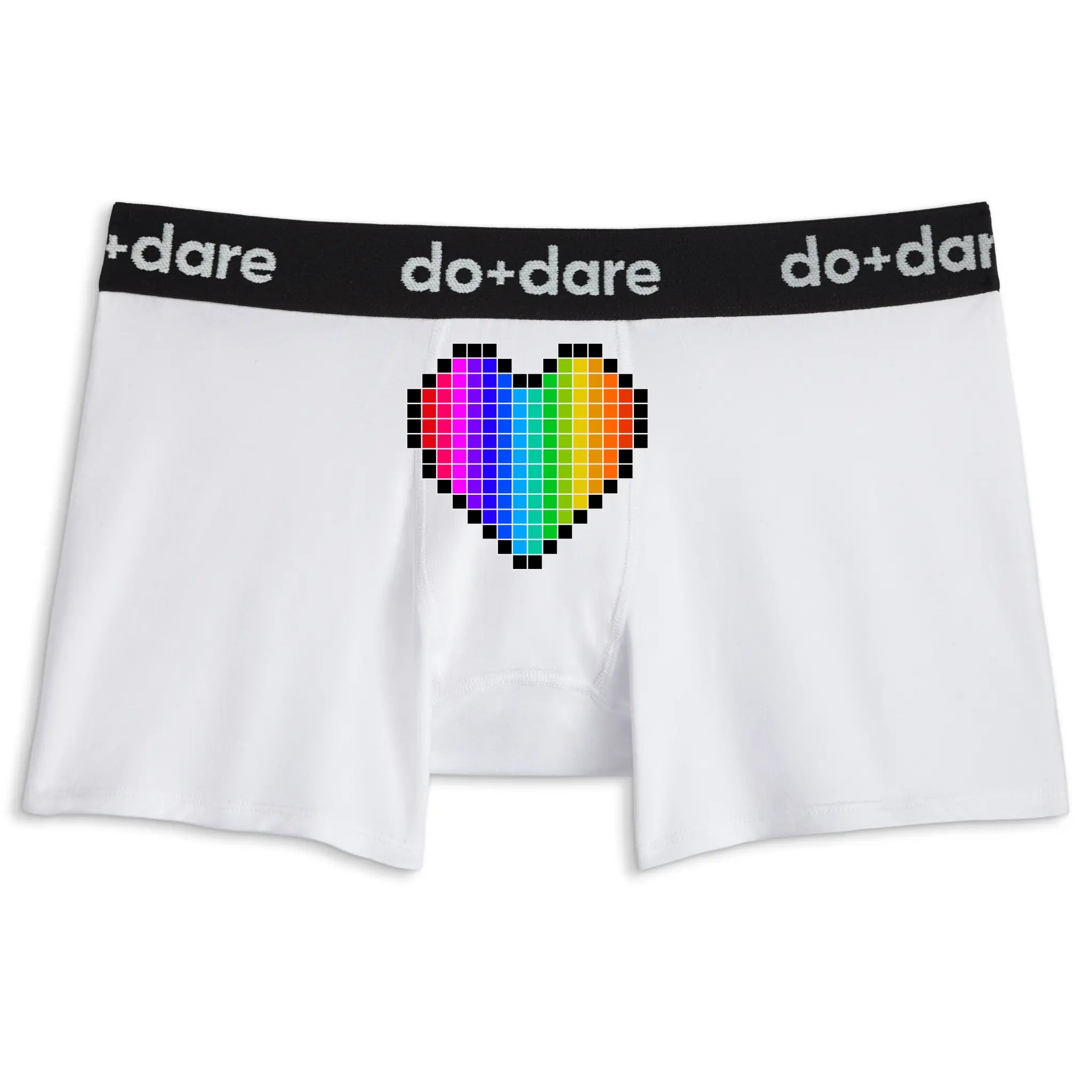 Pixel Rainbow Heart | Boxer Briefs
