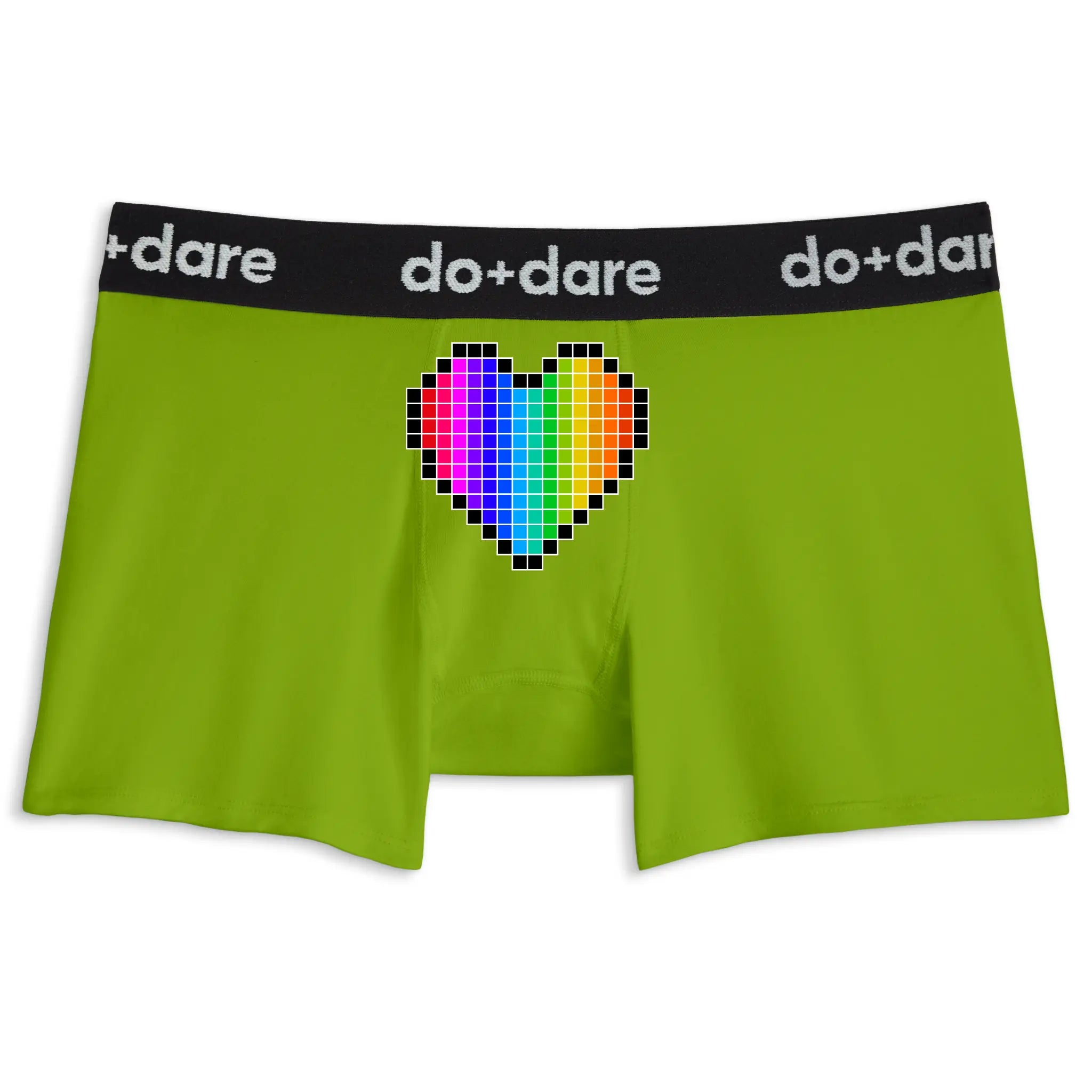 Pixel Rainbow Heart | Boxer Briefs
