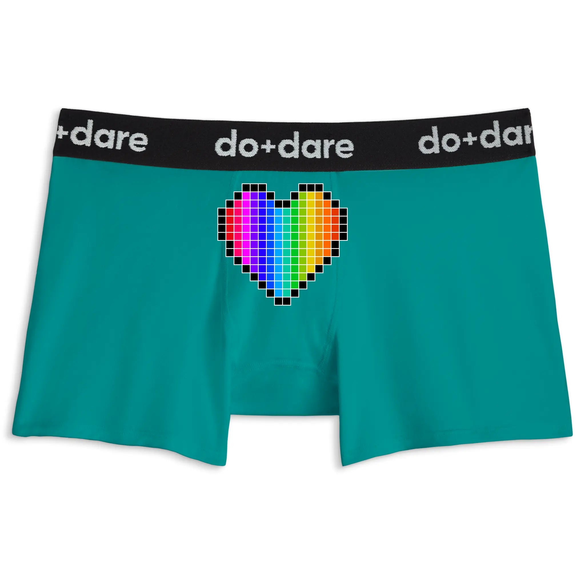 Pixel Rainbow Heart | Boxer Briefs