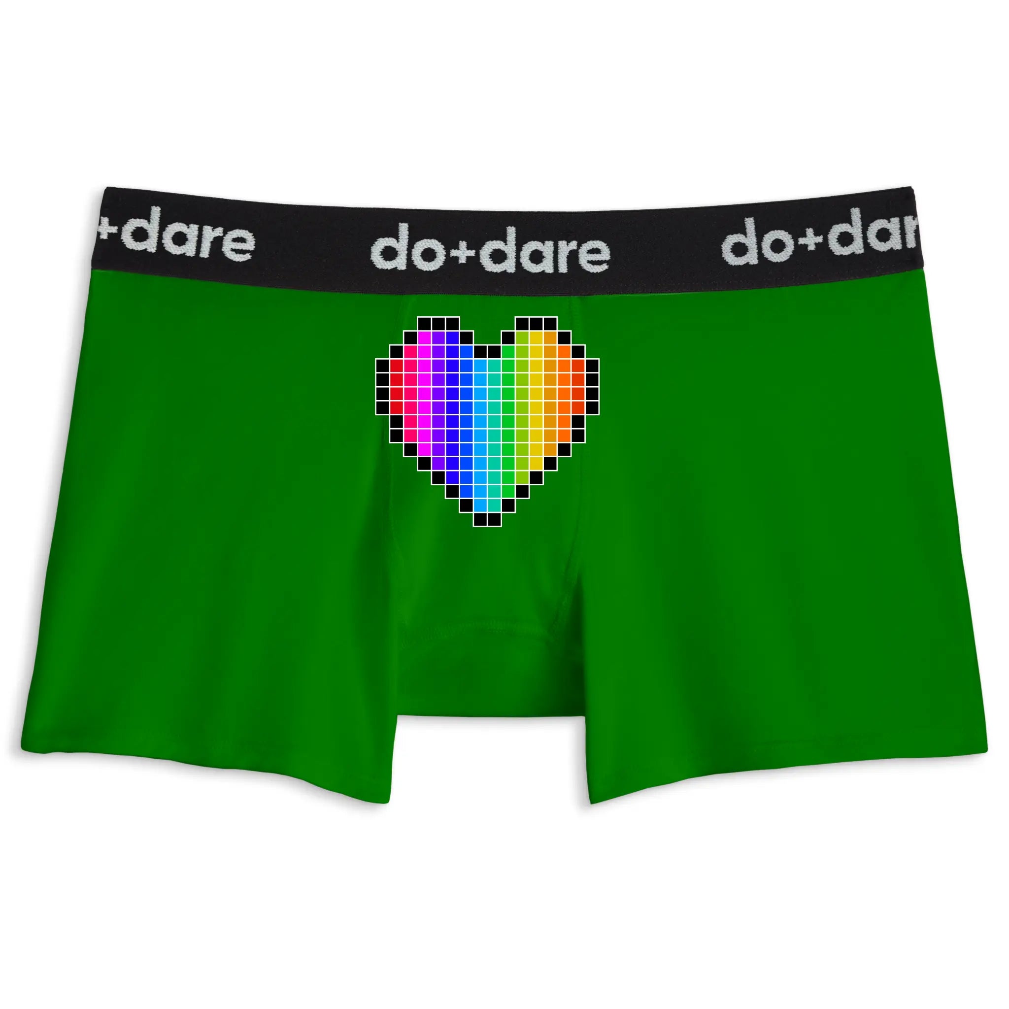 Pixel Rainbow Heart | Boxer Briefs
