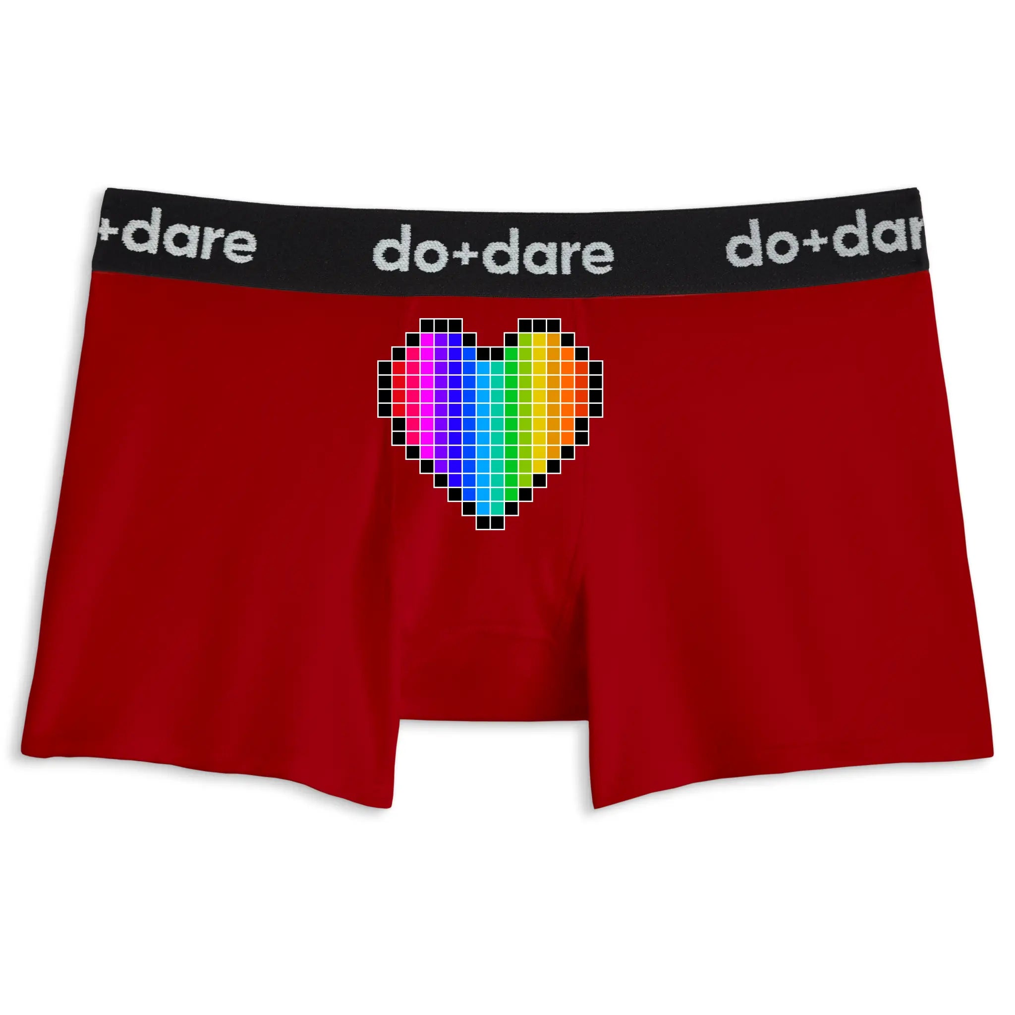 Pixel Rainbow Heart | Boxer Briefs