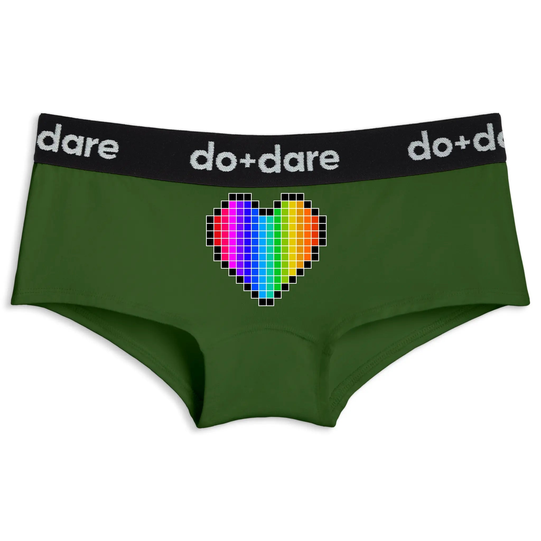 Pixel Rainbow Heart | Shorty Undies