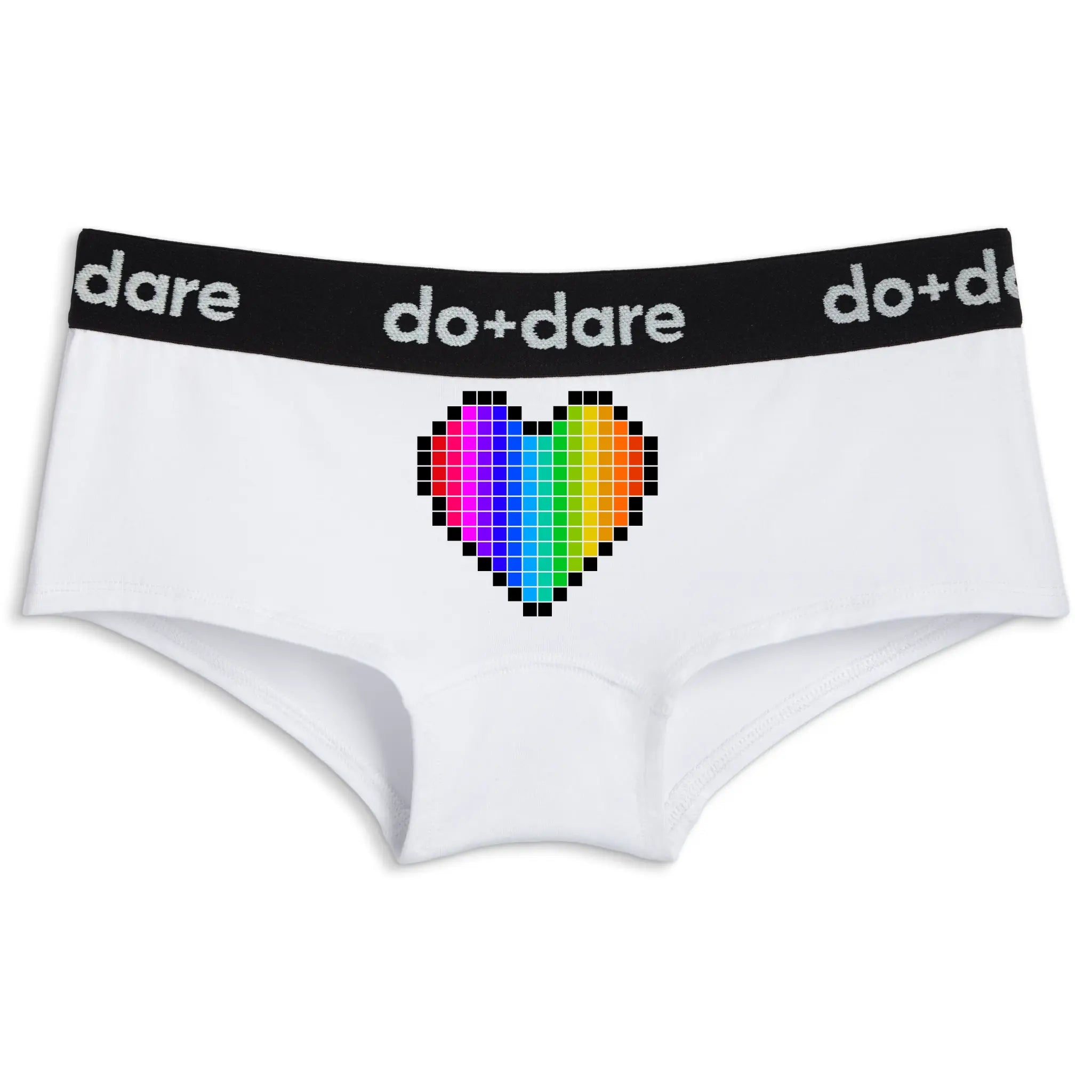 Pixel Rainbow Heart | Shorty Undies