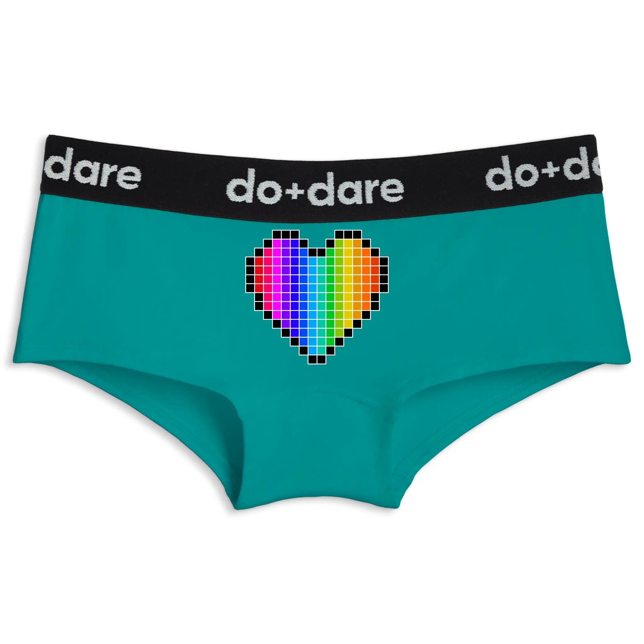 Pixel Rainbow Heart | Shorty Undies