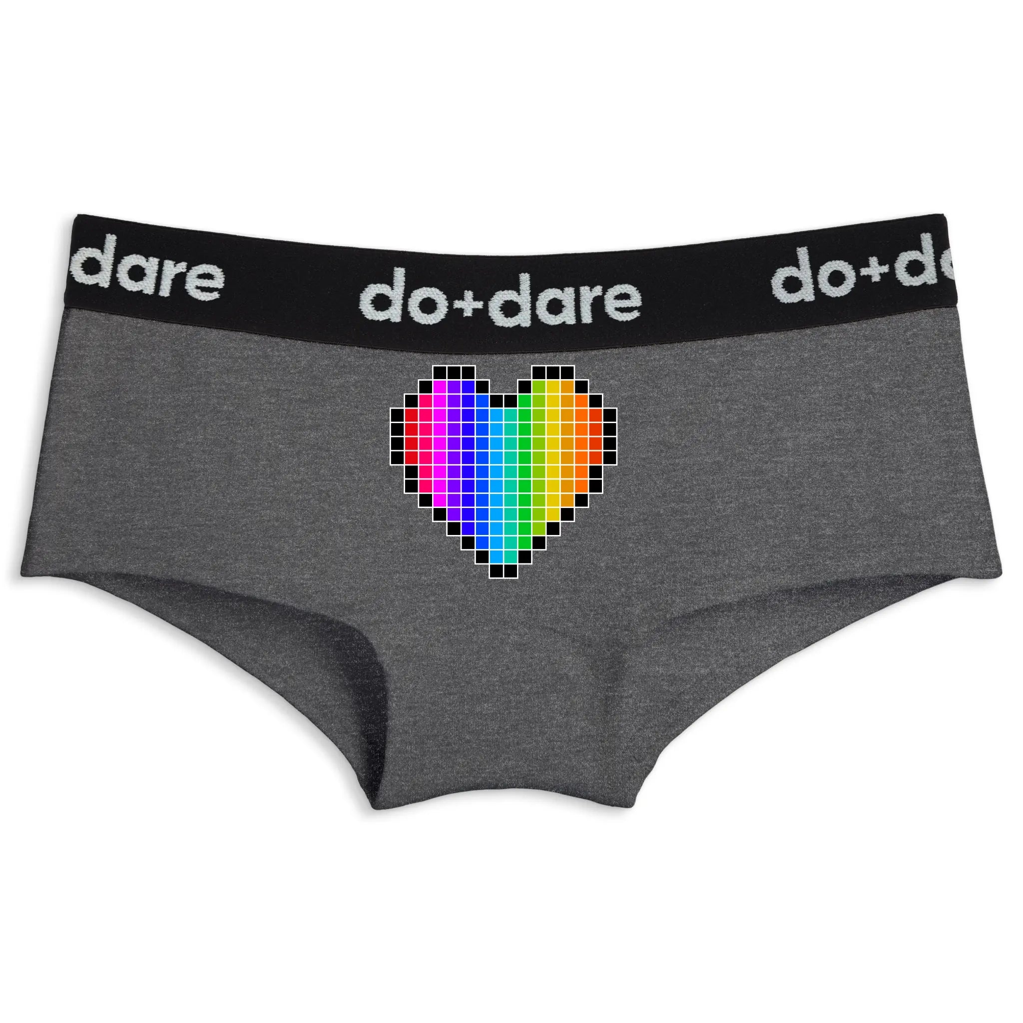Pixel Rainbow Heart | Shorty Undies