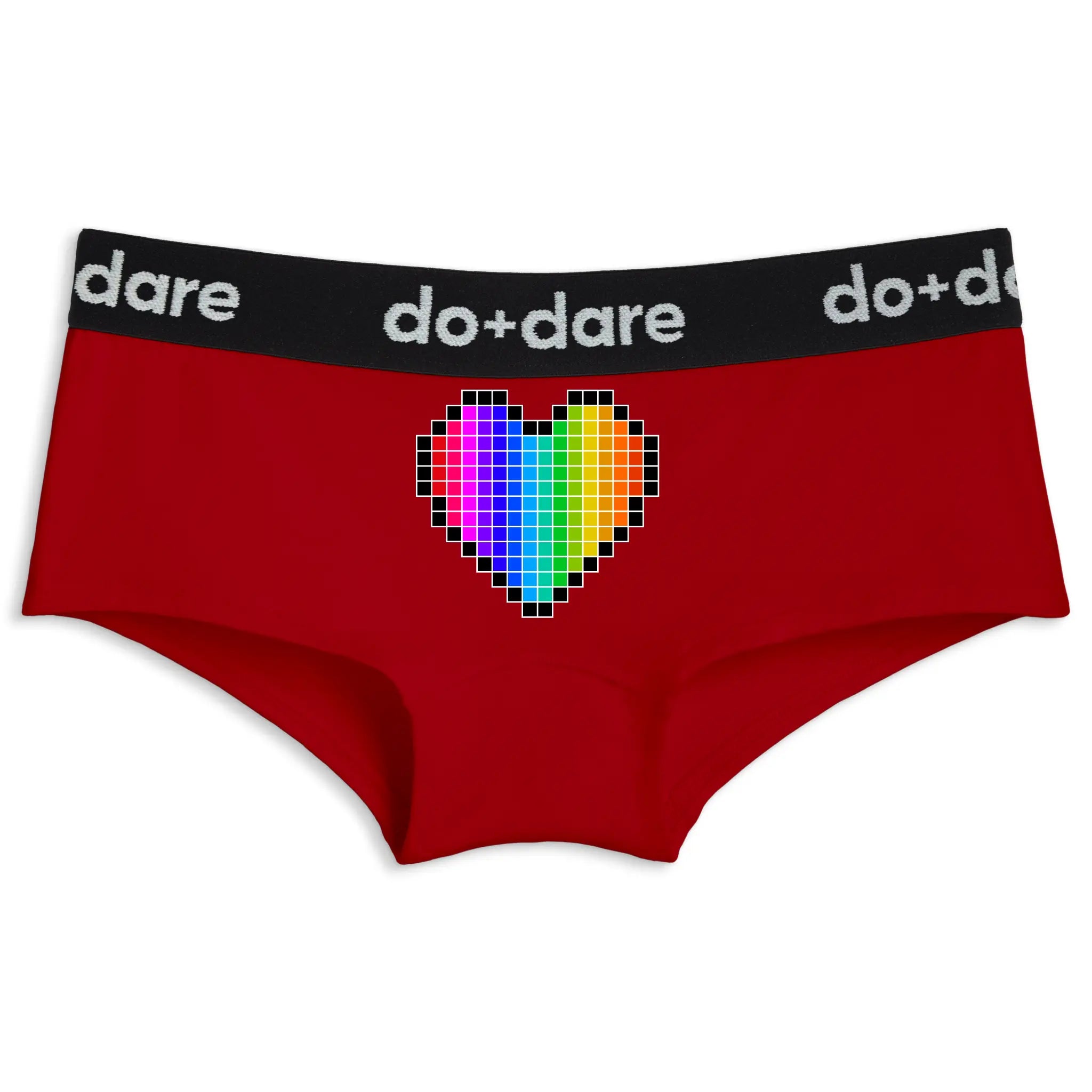 Pixel Rainbow Heart | Shorty Undies