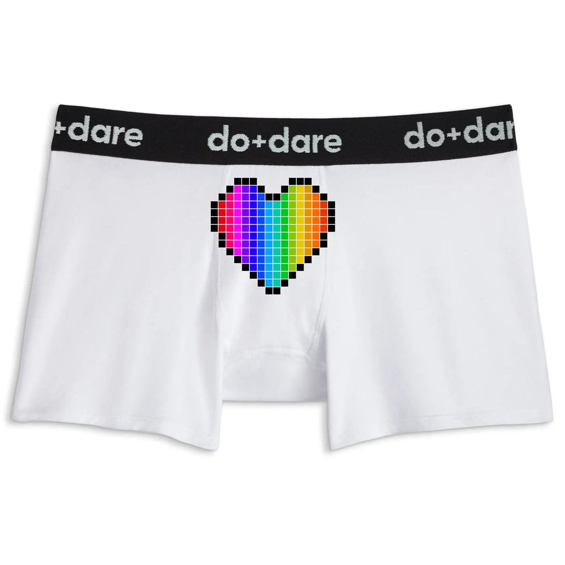 Pixel Rainbow Heart | Boxer Briefs