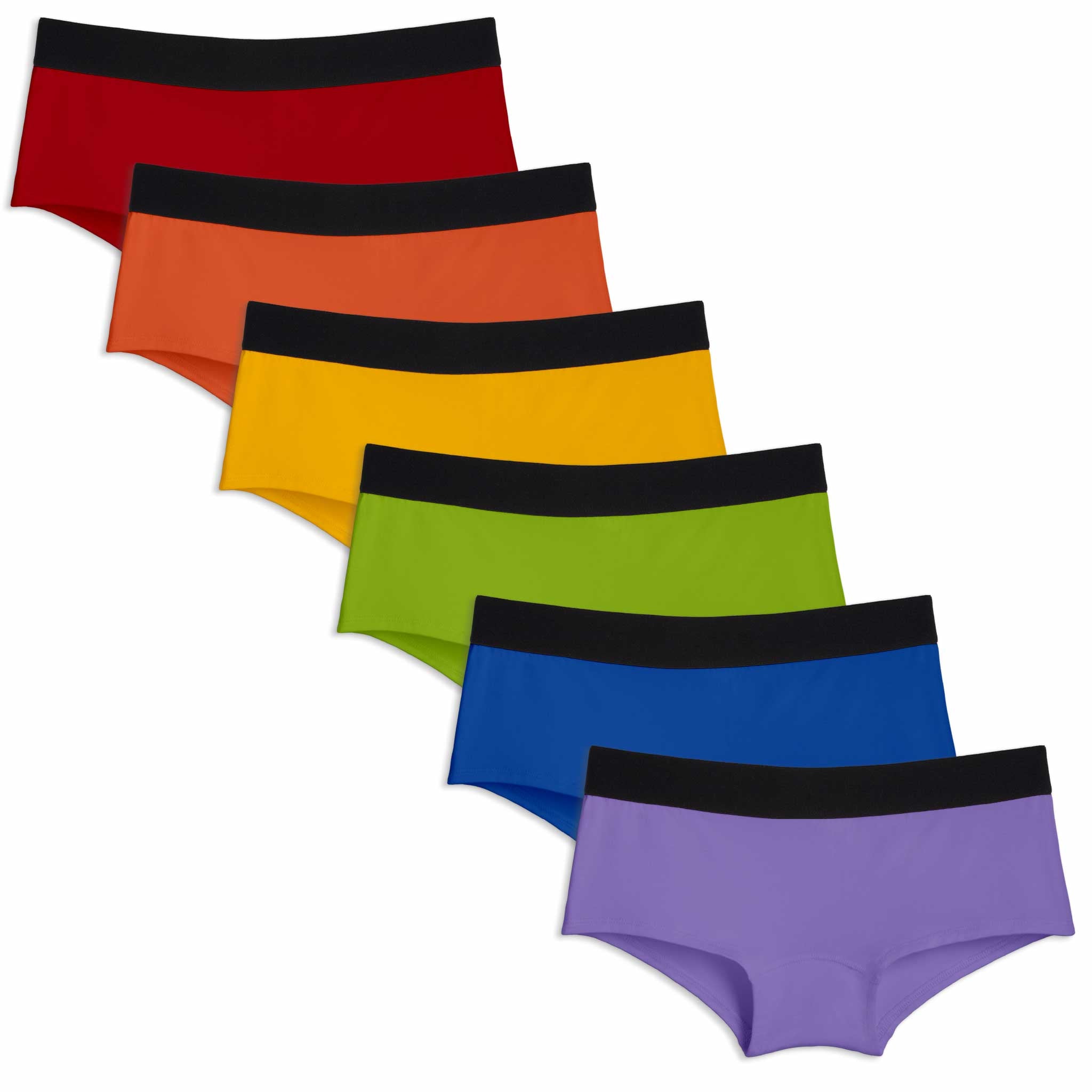 Rainbow bundle | Boyshort underwear | 6-pack